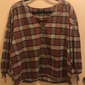 Plaid blouse!